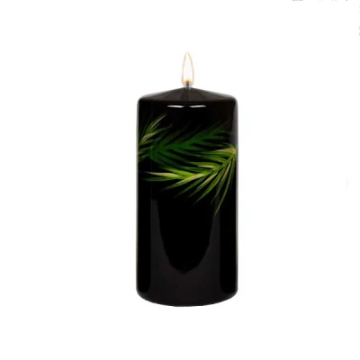Świeca pieńkowa ADPAL Green Leaf 15 x 7 cm
