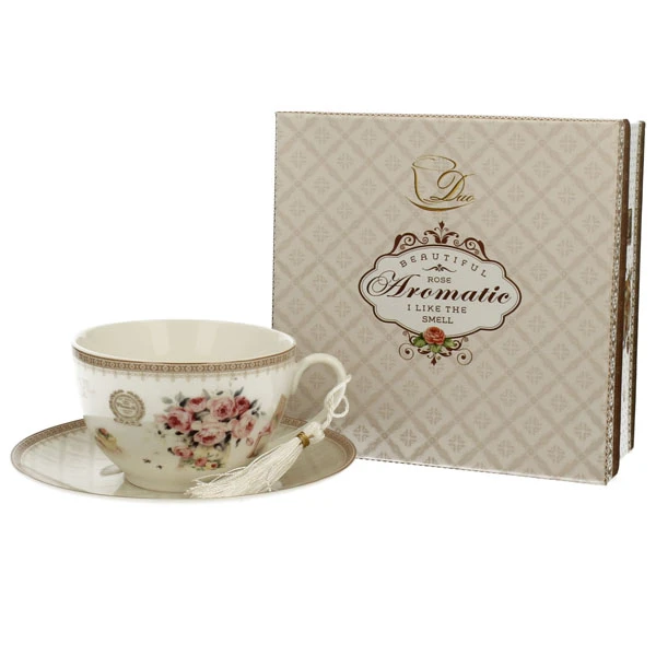 DUO-FILIŻANKA+SPODEK 250ML *ROMANTIC*