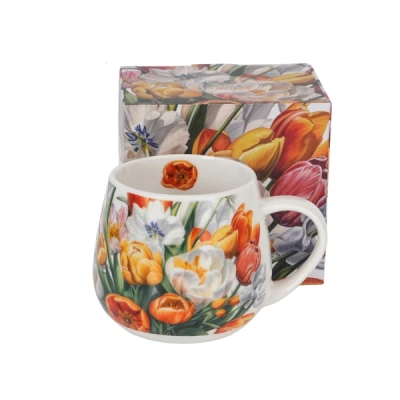 Kubek porcelanowy Duo Tulipany 0,43 l