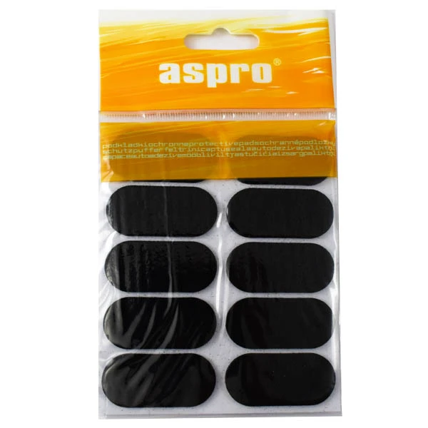 Podkładki filcowe Aspro czarne 20 × 44 mm