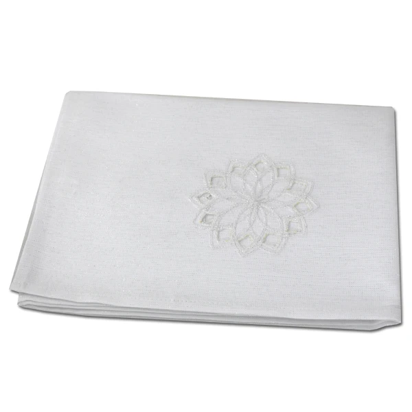 MESA-SERWETA/BIEŻNIK HAFT 85X85 BIAŁY 378