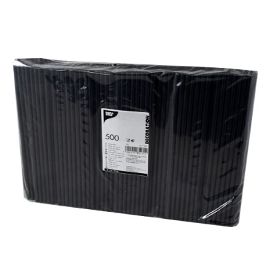 SŁOMKA PROSTA CZARNA 7X240 A'500
