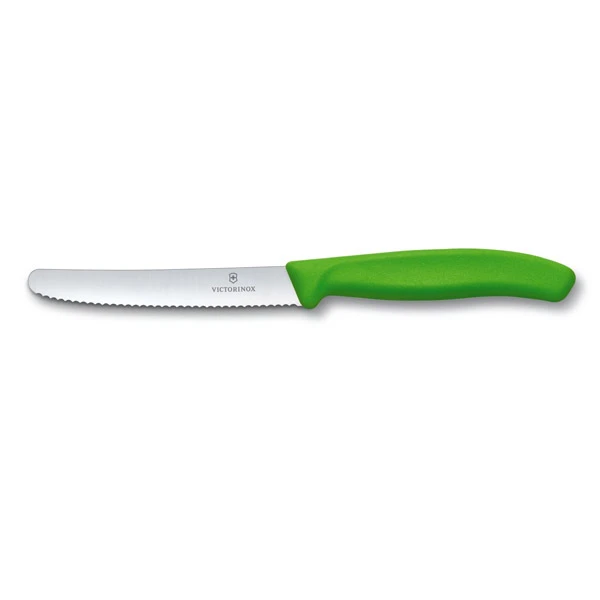 VIC-NÓŻ DO POMIDORÓW ZĄBKOWANY 11CM *ZIELONY* 6.7836.L114