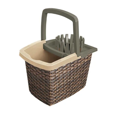 YORK-WIADRO PROSTOKĄTNE 15L+WYC *STYLE RATTAN*7004