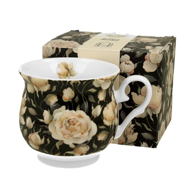 DUO-KUBEK RETRO *ENGLISH ROSES BLACK*