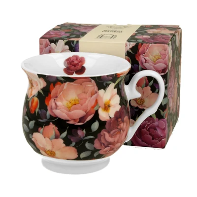 DUO-KUBEK RETRO *SPRING ROSES BLACK*