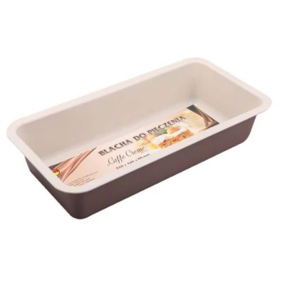 FORMA DO PIECZENIA CHLEBA KEKSÓWKA 31x14cm TŁOCZONA NON-STICK METALOWA BRĄZ