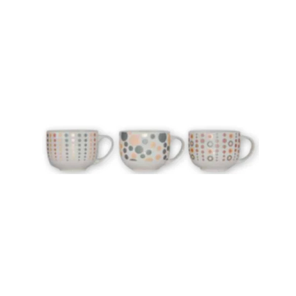 Kubek porcelanowy Mondex Grochy Jumbo 500 ml