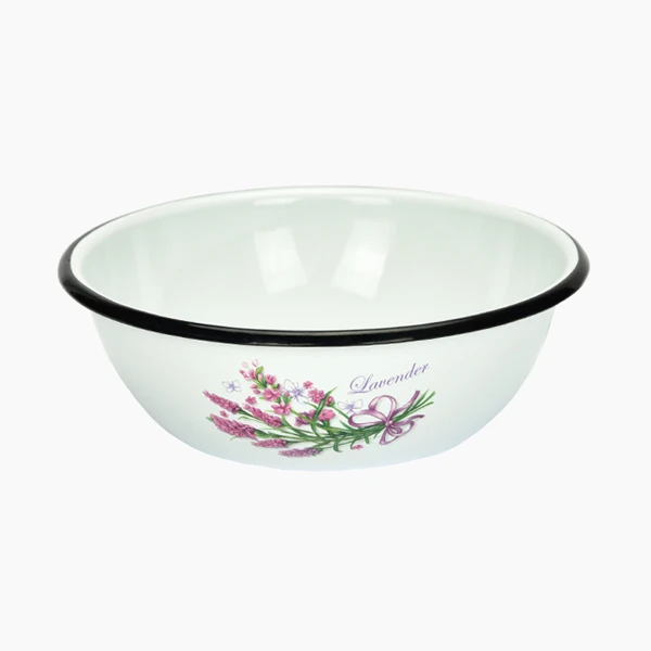 RYB-MISKA EMALIOWANA ZDOBIONA LAWENDA 1,5L PR-0308