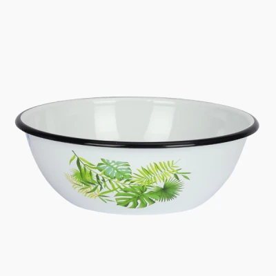 RYB-MISKA EMALIOWANA ZDOBIONA MONSTERA 1,5L PR-0308