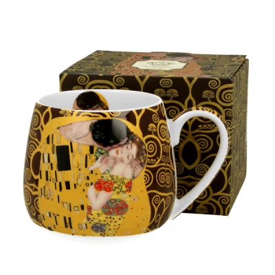 DUO-KUBEK BARYŁKA 430ML *THE KISS BROWN* G.KLIMT