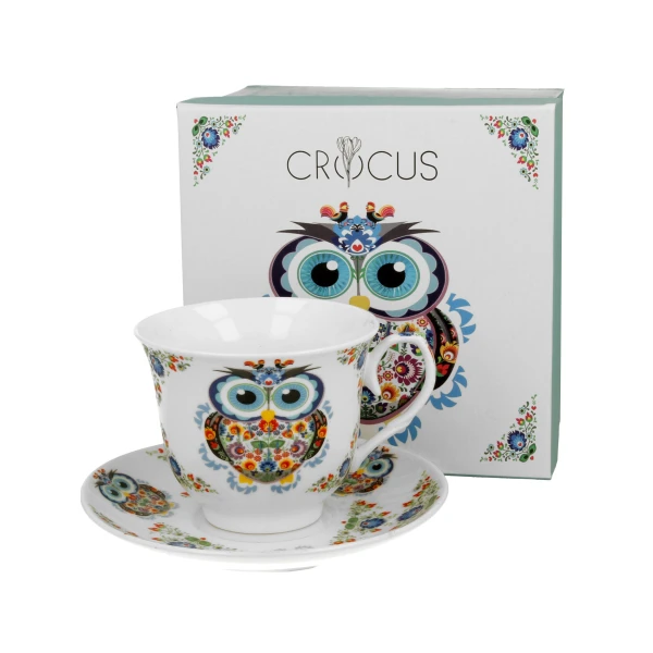 Filiżanka porcelanowa DUO Sowa Etno 0,25 l