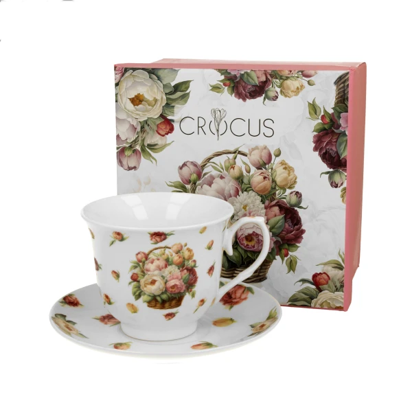 Filiżanka porcelanowa Duo Kosze Kwiatów Piwonie 250 ml