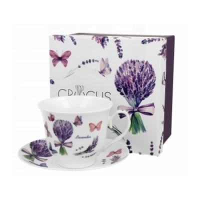 DUO-KPL. FILIŻANKA ZE SPODKIEM *VIOLET*