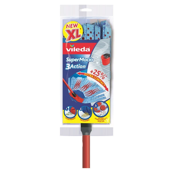 Mop Vileda SuperMocio 3Action Velour z mikrofibry
