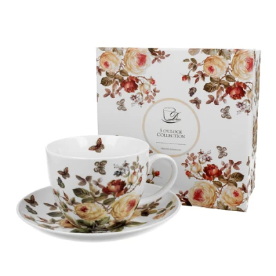DUO-FILIŻANKA JUMBO 470ML + SPODEK *ZAHRA*