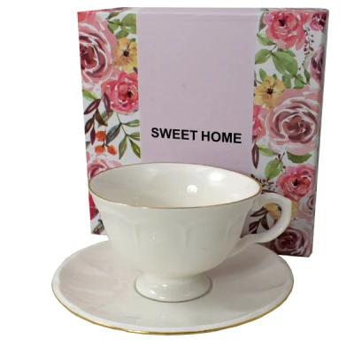 Komplet filiżanek porcelanowych MMG Julia Złoto