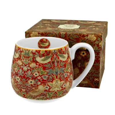 Kubek porcelanowy Duo Art Gallery Strawberry Thief Red 430 ml