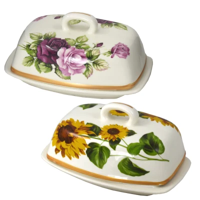 CER-MASELNICA CERAMICZNA  PROSTOKĄTNA ZDOBIONA