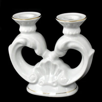 ĆMIELÓW-3604 ŚWIECZNIK 2-RAMIENNY 14 ROCOCO