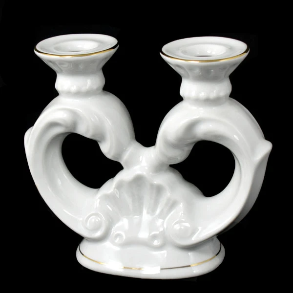 ĆMIELÓW-3604 ŚWIECZNIK 2-RAMIENNY 14 ROCOCO