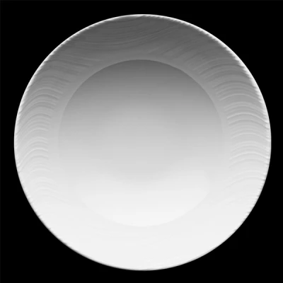 OKRĄGŁA SALATERKA CERAMICZNA 210 mm BIAŁA GŁADKA MISKA MISA KLASYCZNA
