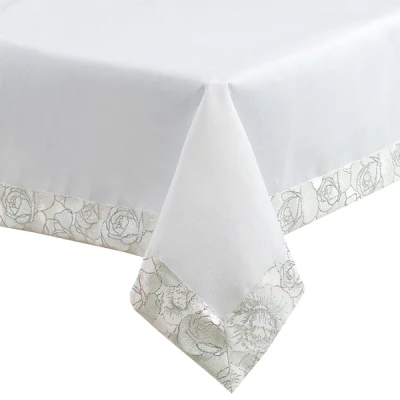 Obrus srebrny Mesa Rose 85 × 85 cm