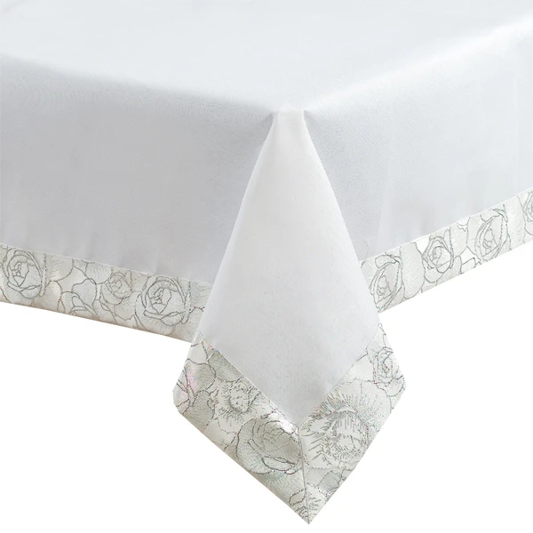 Obrus srebrny Mesa Rose 85 × 85 cm