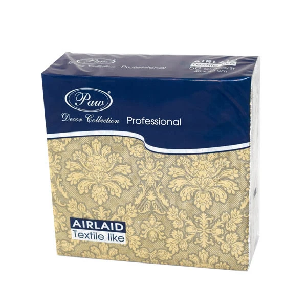 PAW-SERWETKI AIRLAID 40*40 VERSAILLES GOLD-BLACK /50/