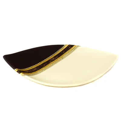 CER-PODSTAWKA STROIK ŁÓDKA DUŻA *DECOR PASEK 1/2 KREM* C-260P