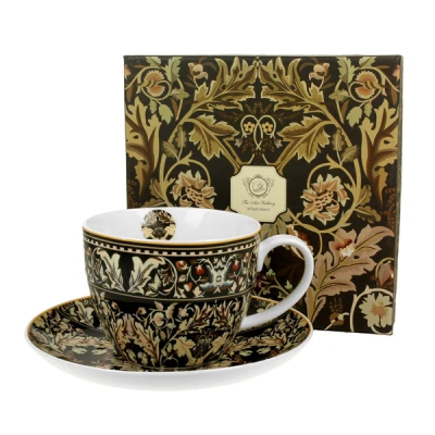 DUO-FILIŻANKA ZE SPODKIEM JUMBO *W.M.-ACANTHUS LEAVES*
