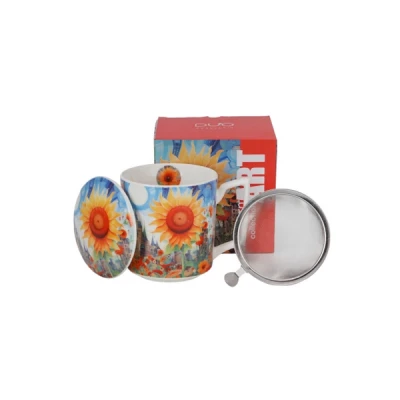 Kubek z zaparzaczem DUO Modern Sunflower 0,45 l