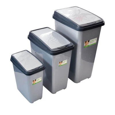 OKT-POJEMNIK SLIM BIN 25L SREBRNY