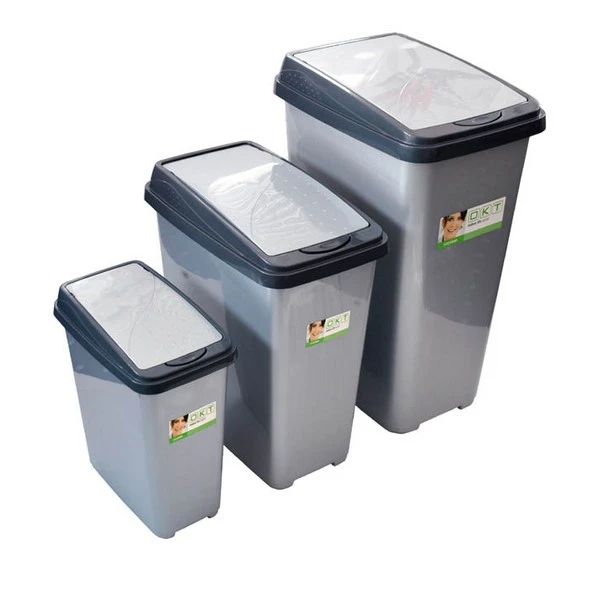 OKT-POJEMNIK SLIM BIN 25L SREBRNY