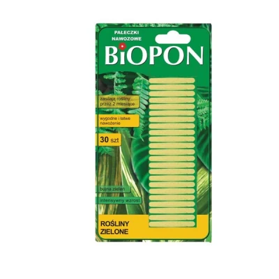 Pałeczki nawozowe BIOPON do roślin zielonych 30 szt.