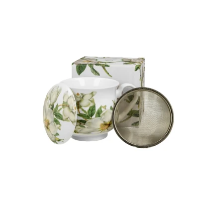 DUO-KUBEK RETRO Z ZAPARZACZEM *MAGNOLIA*