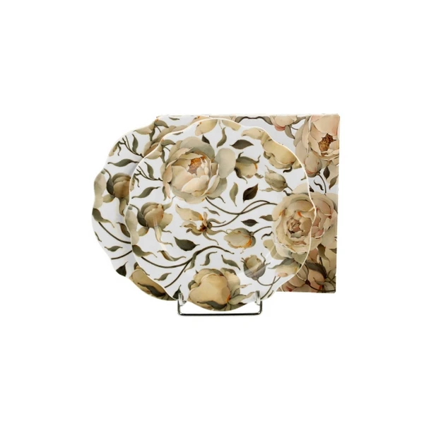 Talerze deserowe porcelanowe DUO The Secret Garden English Roses 19,3 cm
