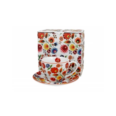 Filiżanka porcelanowa Duo Etno Łowicz 280 ml
