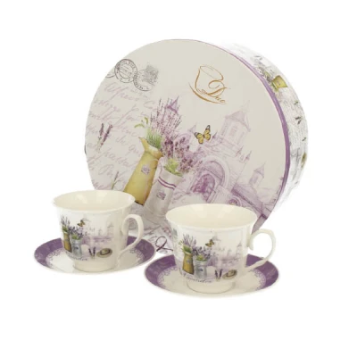 DUO-KOMPLET FILIŻANEK 2+2 ZE SPODKAMI DONNA