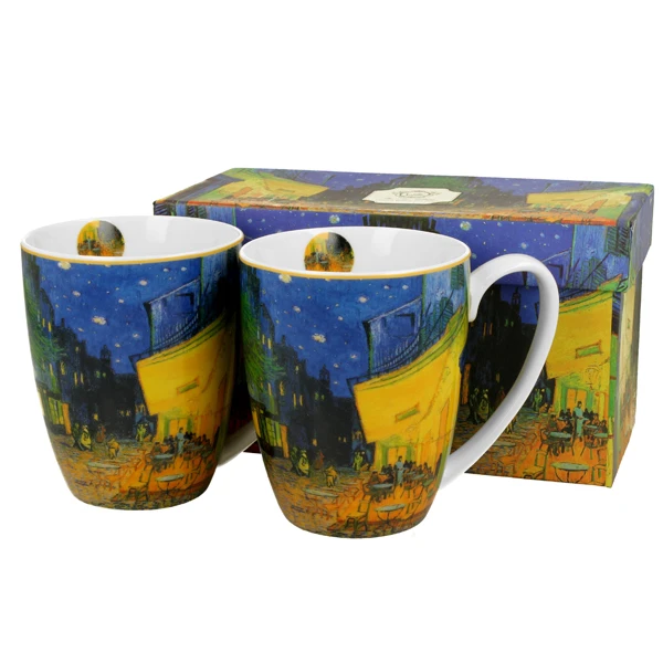 DUO-KPL. DWÓCH KUBKÓW *VINCENT VAN GOGH-TERRACE AT NIGHT*