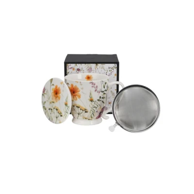 Kubek porcelanowy DUO Pansy 0,51 l
