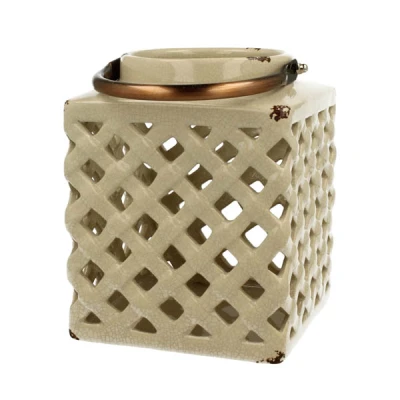 DUO-LAMPION CERAMICZNY 18CM KREMOWY YSC074C