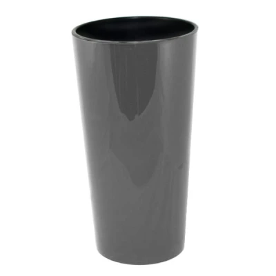 DONICZKA DONICA PLASTIK 25cm SZARY NA ZEWNĄTRZ WEWNĄTRZ