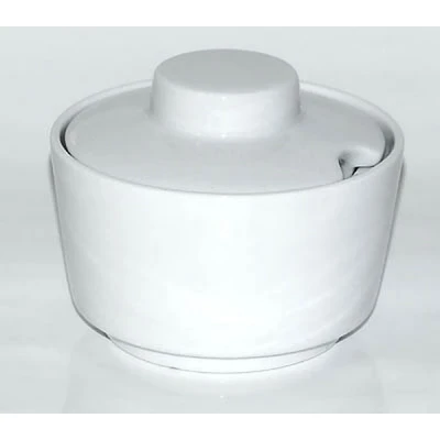 CUKIERNICA BIAŁA PORCELANA POJEMNIK NA CUKIER 400 ml ELEGANCKA