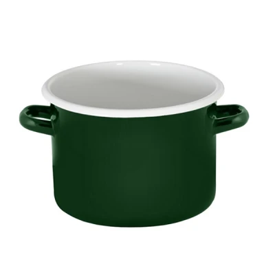 RYB-GARNEK EMALIOWANY GŁADKI 18CM 3L SZMARAGDOWY 1612
