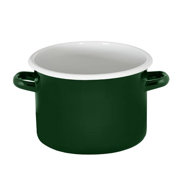 RYB-GARNEK EMALIOWANY GŁADKI 18CM 3L SZMARAGDOWY 1612