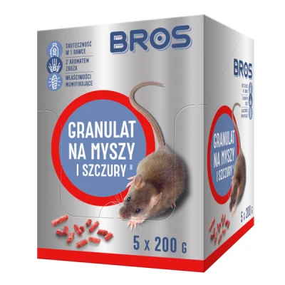Granulat na myszy i szczury BROS 5 x 200 g