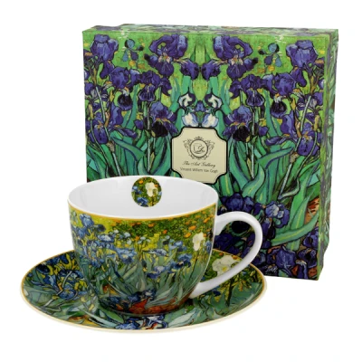 DUO-FILIŻANKA 270ML ZE SPODKIEM *VINCENT VAN GOGH-IRISES