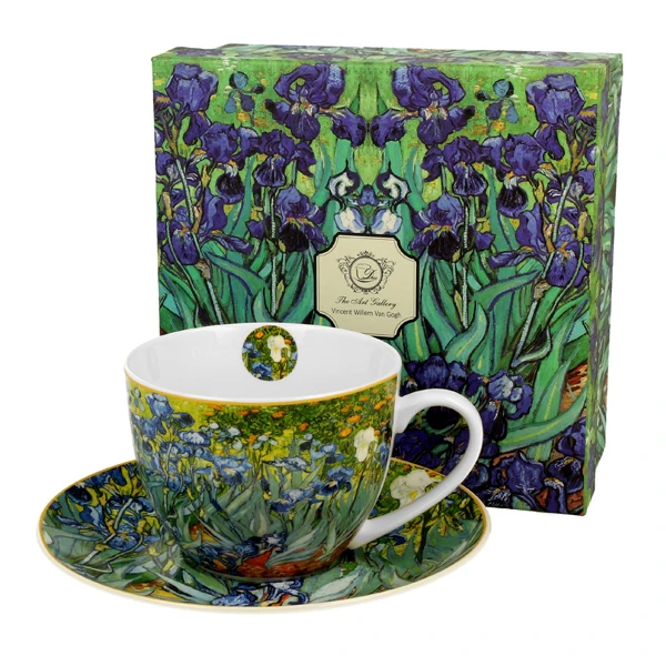 DUO-FILIŻANKA 270ML ZE SPODKIEM *VINCENT VAN GOGH-IRISES