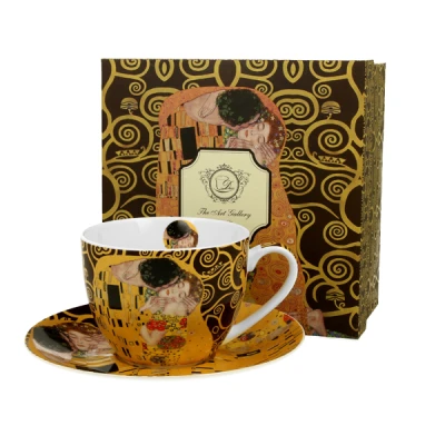 Filiżanka porcelanowa DUO The Kiss Brown 280 ml